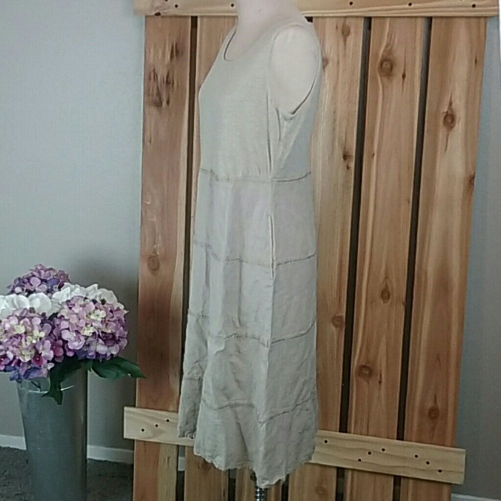 J.Jill Linen Tiered Dress